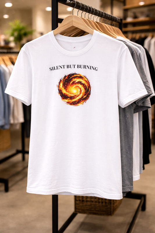 T-shirt blanc graphique – Élément : Feu