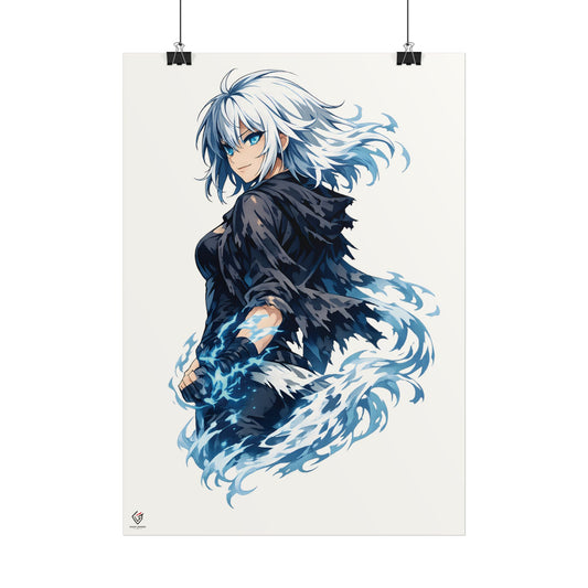 Affiche shonen lumière — Energie Bleue