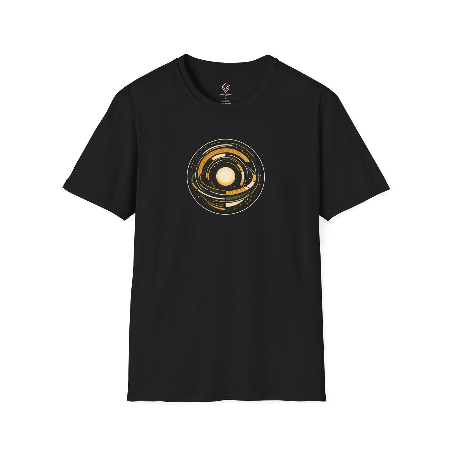T-shirt noir graphique – ORBITAL CORE