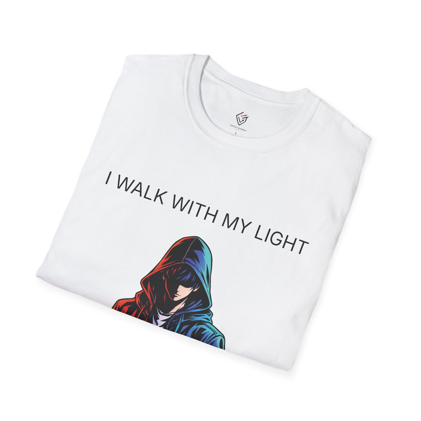 T-shirt blanc graphique – I Walk With My Light