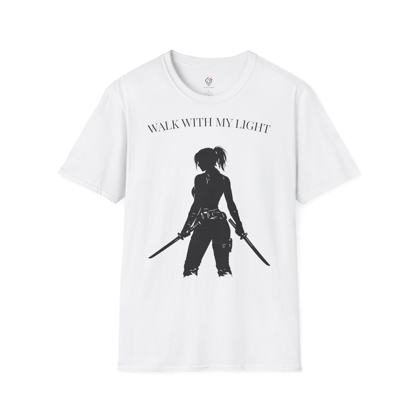 T-shirt blanc graphique – WALK WITH MY LIGHT