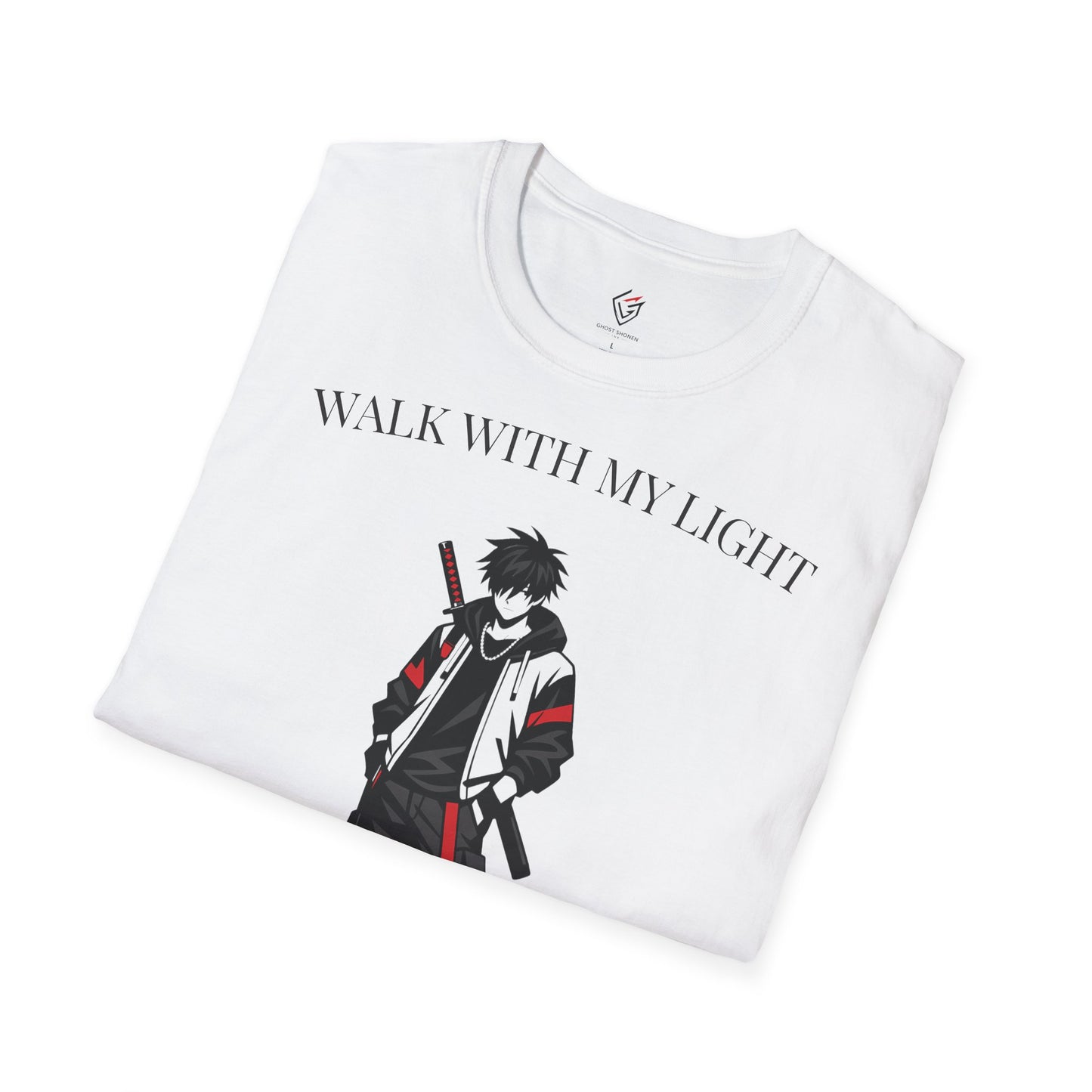 T-shirt blanc graphique – WALK WITH MY LIGHT