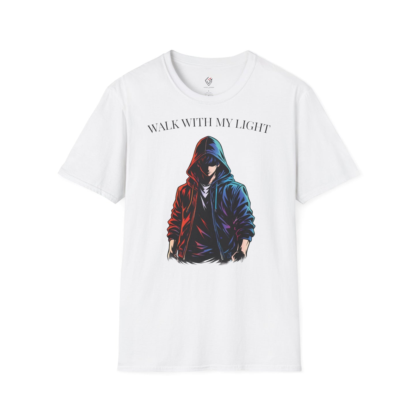 T-shirt blanc graphique – WALK WITH MY LIGHT