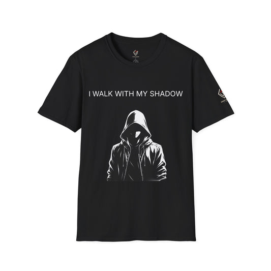 T-shirt noir graphique – I Walk With My Shadow