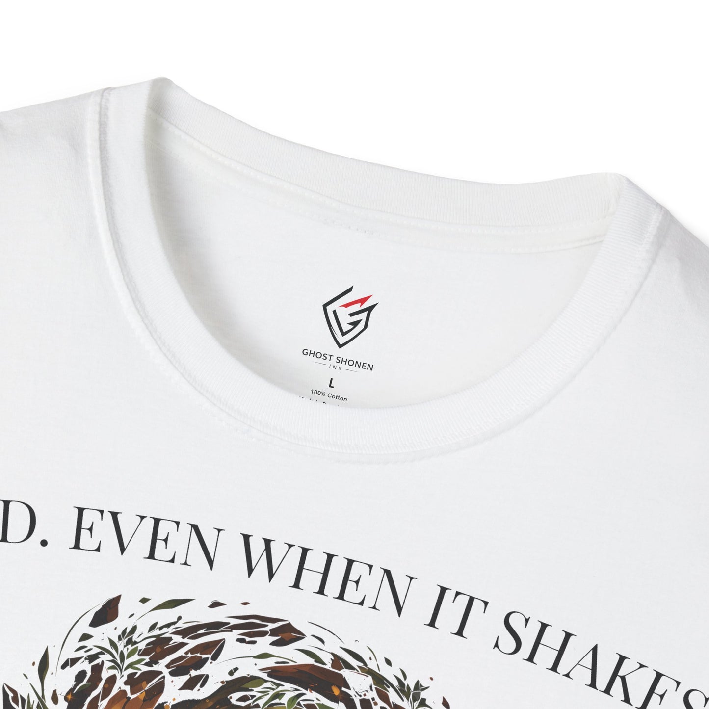 T-shirt blanc graphique – Élément : Terre