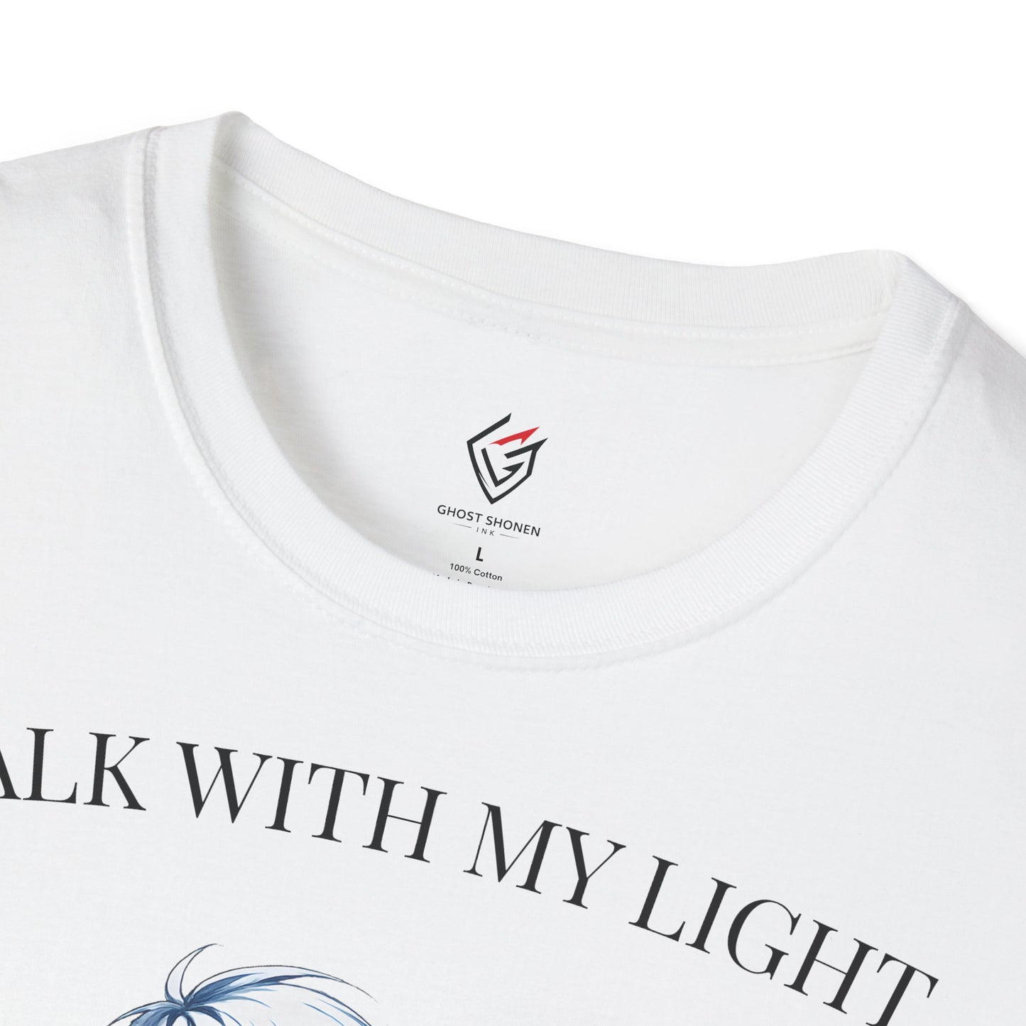 T-shirt blanc graphique – WALK WITH MY LIGHT