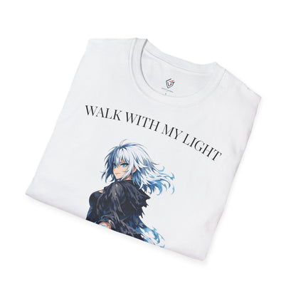T-shirt blanc graphique – WALK WITH MY LIGHT