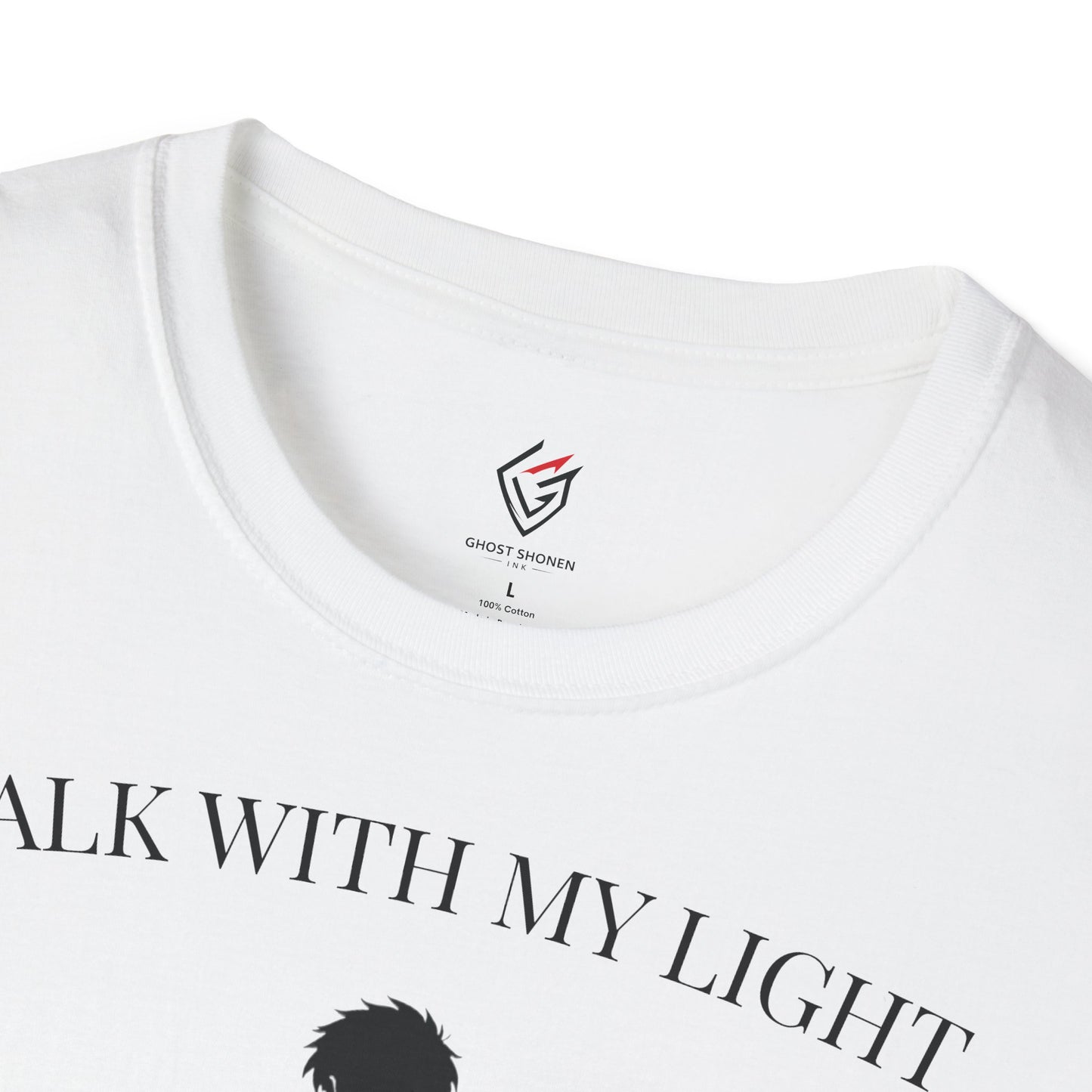 T-shirt blanc graphique – WALK WITH MY LIGHT
