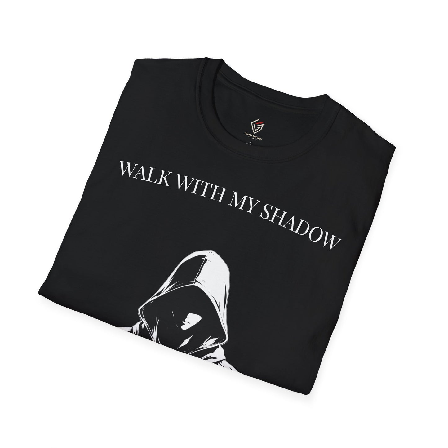 T-shirt noir graphique – WALK WITH MY SHADOW