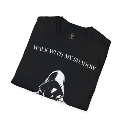 T-shirt noir graphique – WALK WITH MY SHADOW