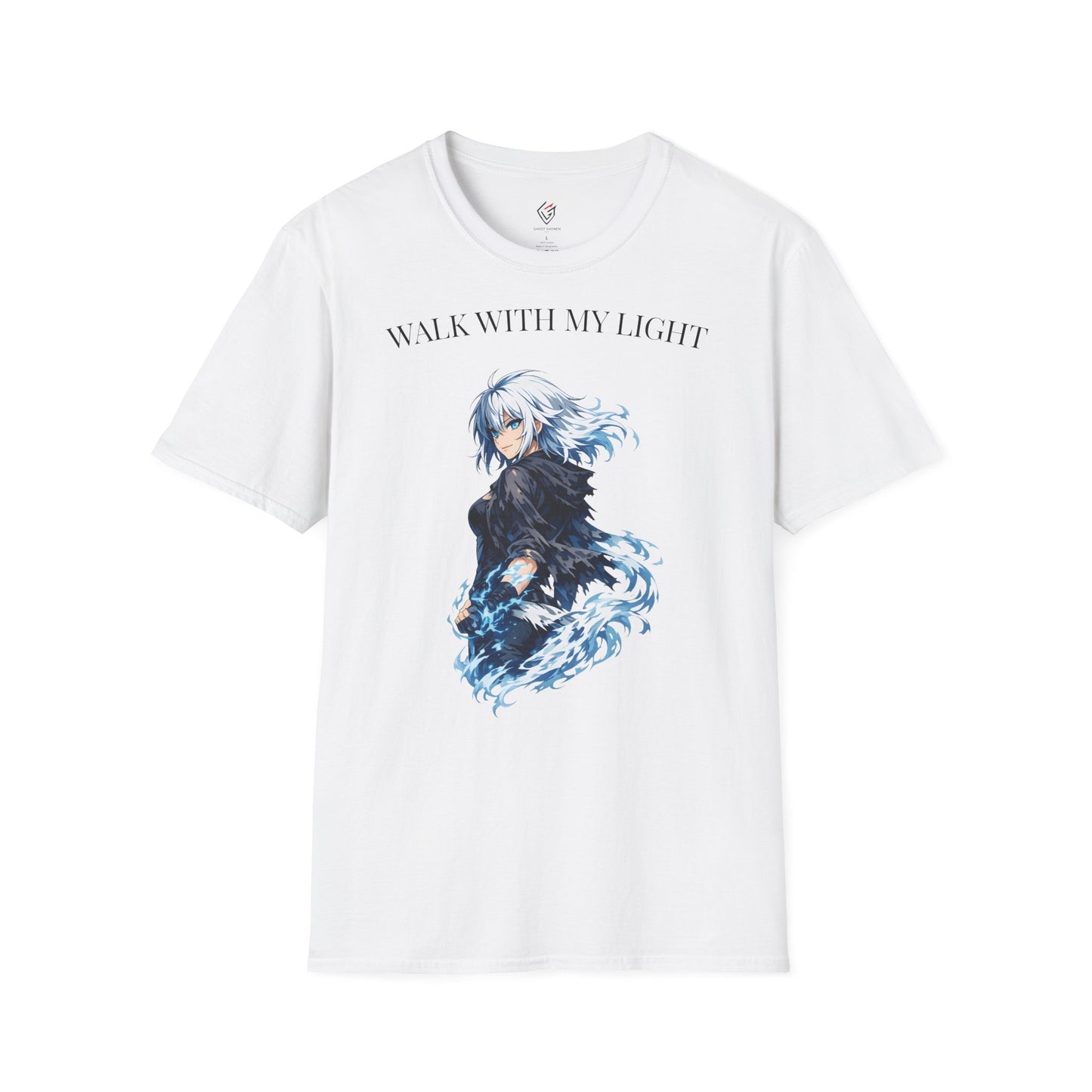 T-shirt blanc graphique – WALK WITH MY LIGHT