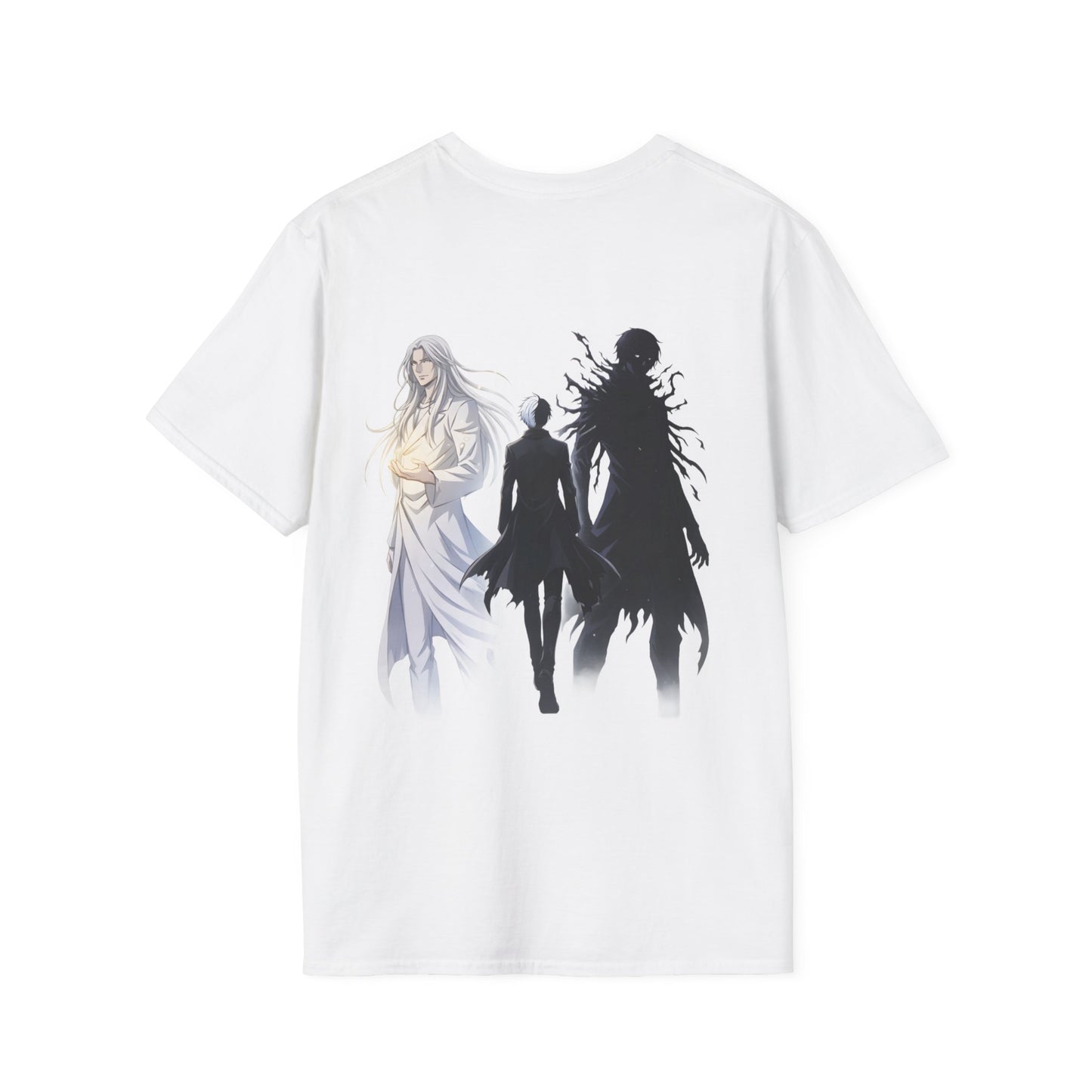 T-shirt blanc graphique – LIGHT & SHADOW