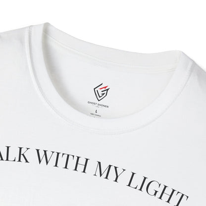 T-shirt blanc graphique – WALK WITH MY LIGHT
