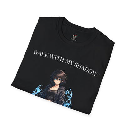 T-shirt noir graphique – WALK WITH MY SHADOW