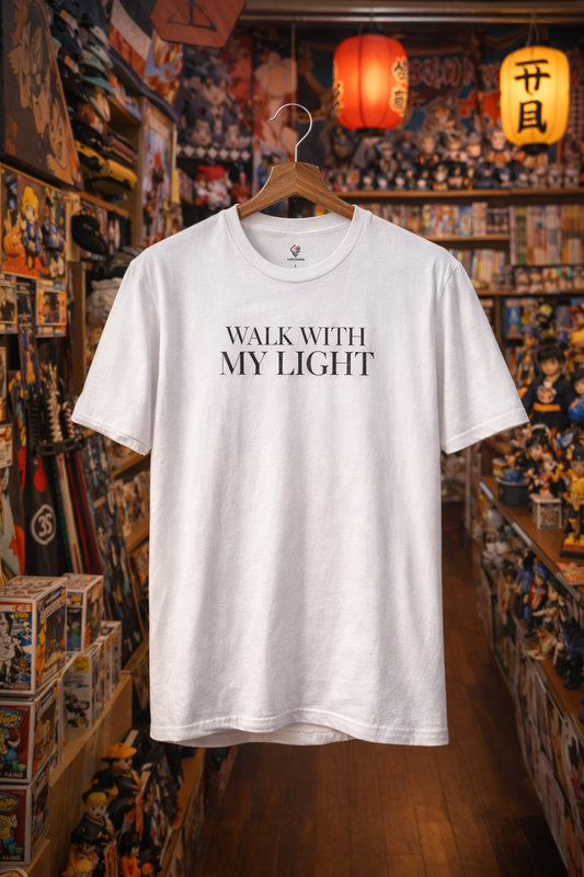 T-shirt blanc – WALK WITH MY LIGHT