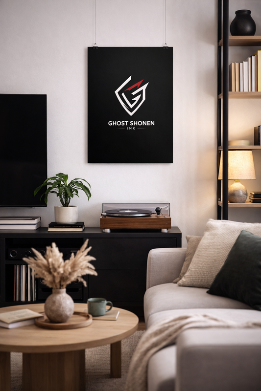 Affiche Ghost Shonen Ink — Poster noir moderne