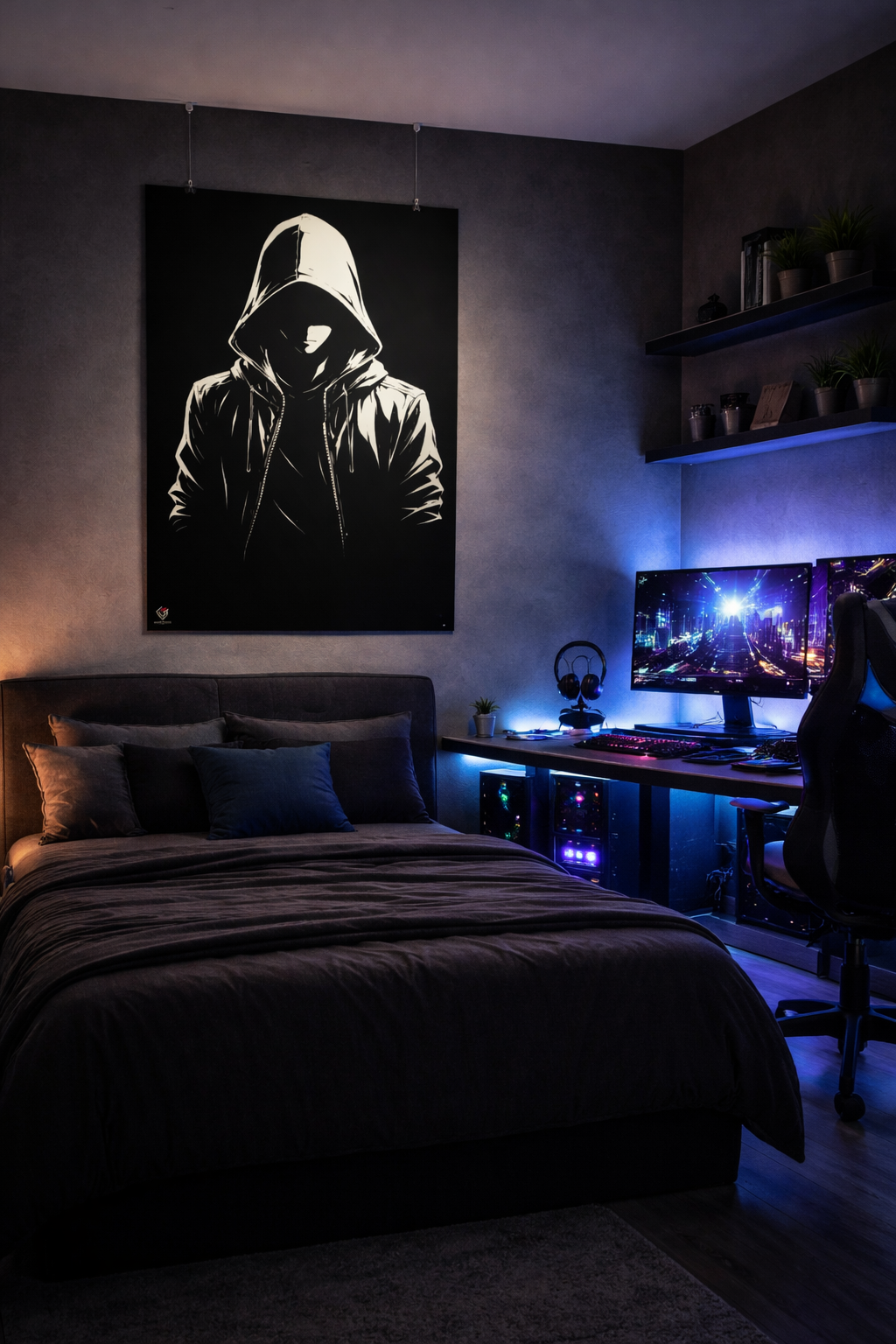 Affiche shonen — Silhouette de l’ombre