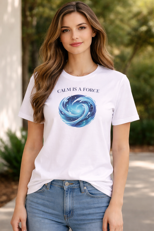 T-shirt blanc graphique – Élément : Eau