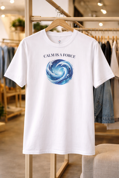 T-shirt blanc graphique – Élément : Eau