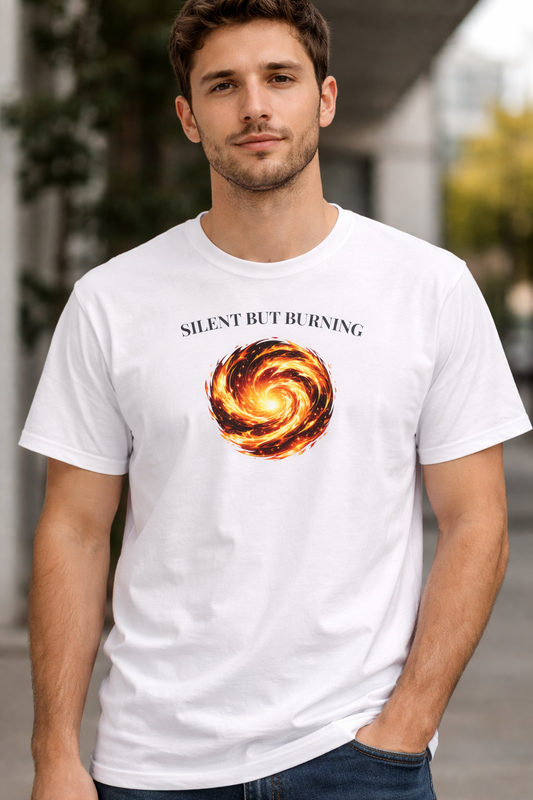 T-shirt blanc graphique – Élément : Feu