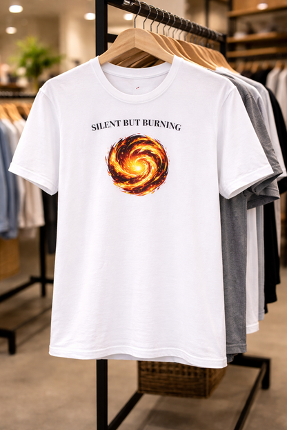 T-shirt blanc graphique – Élément : Feu