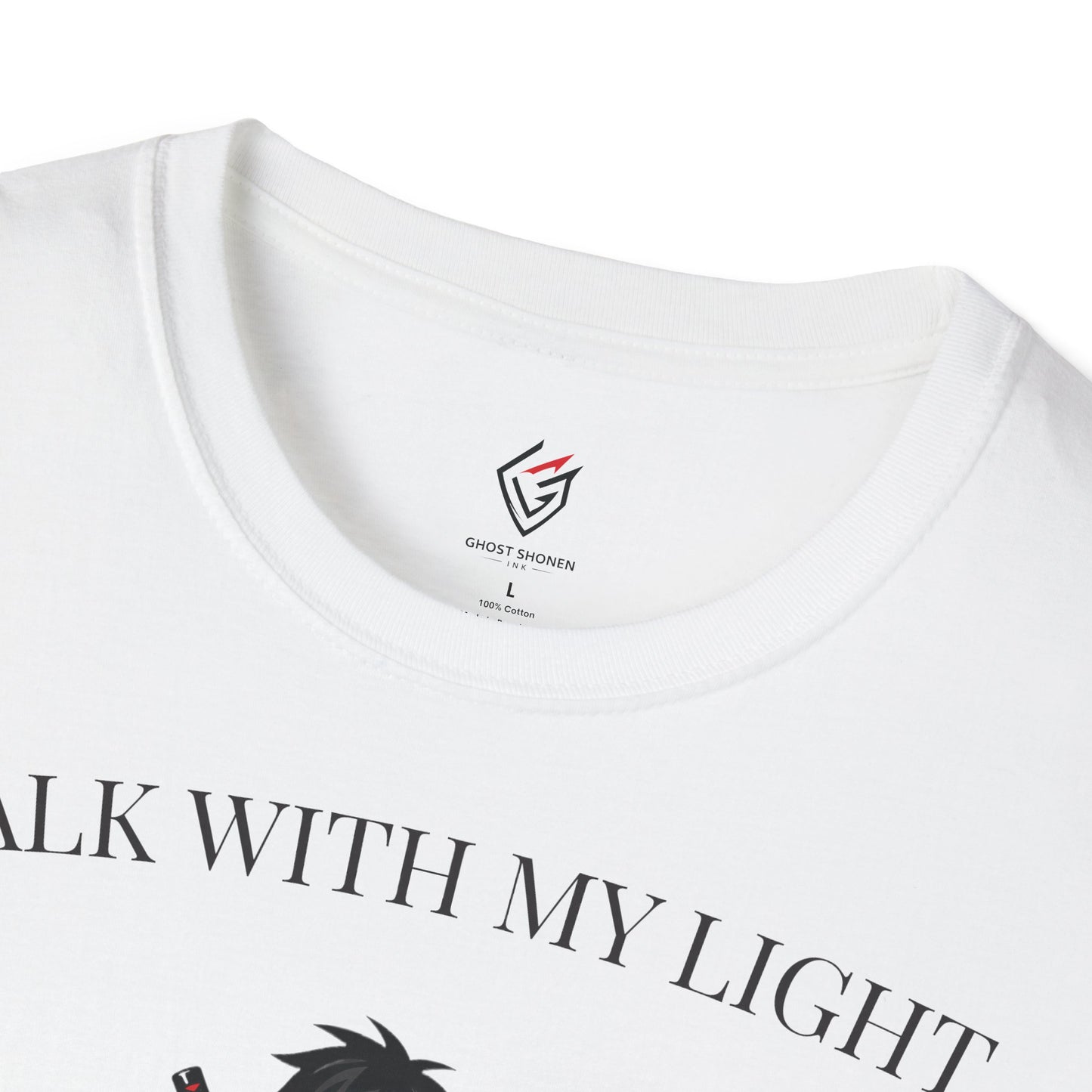 T-shirt blanc graphique – WALK WITH MY LIGHT