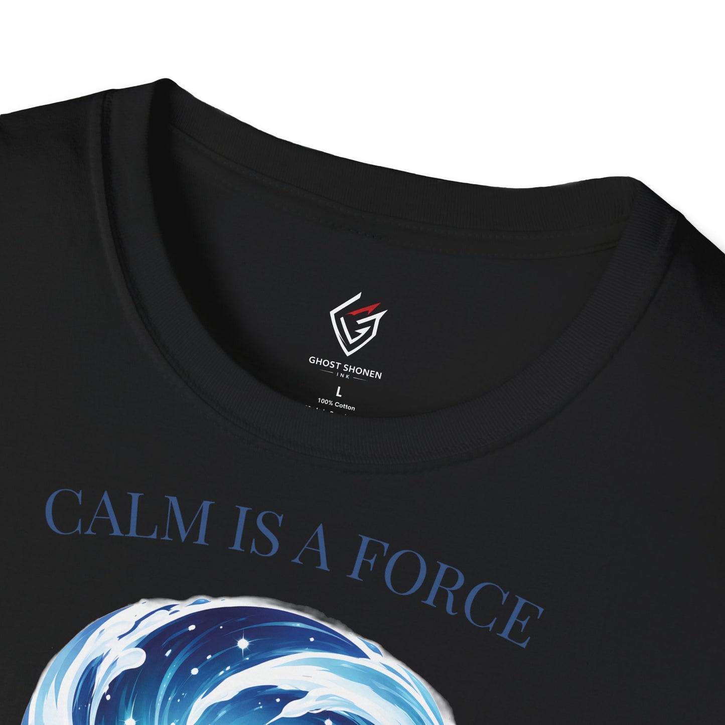 T-shirt noir graphique – Élément : Eau