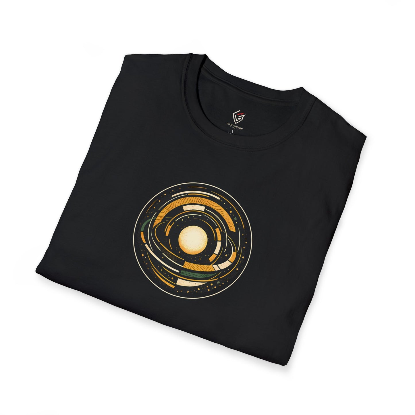 T-shirt noir graphique – ORBITAL CORE
