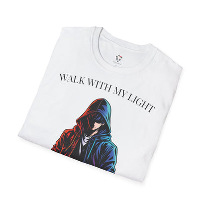 T-shirt blanc graphique – WALK WITH MY LIGHT