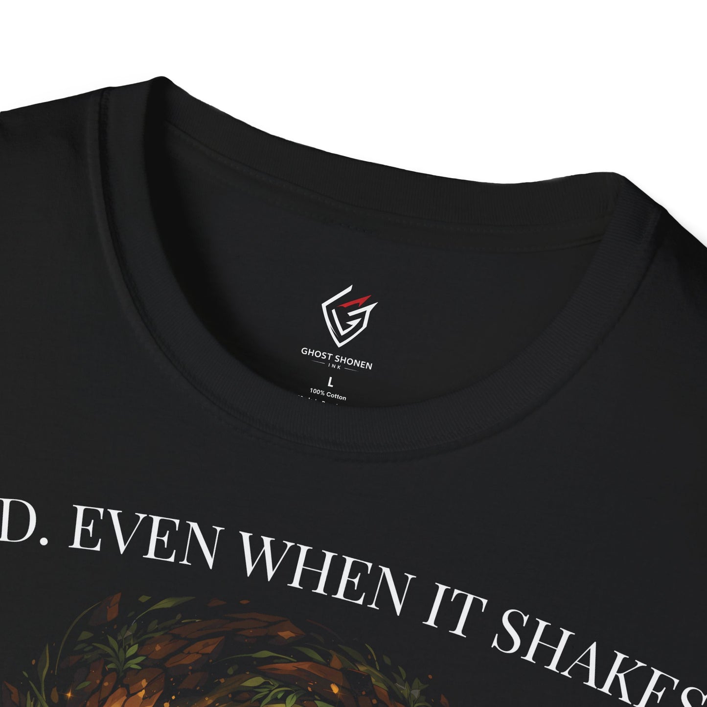 T-shirt noir graphique – Élément : Terre