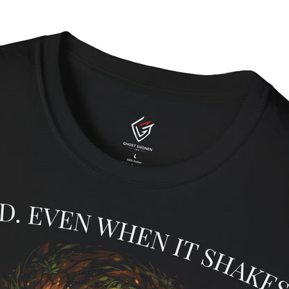 T-shirt noir graphique – Élément : Terre