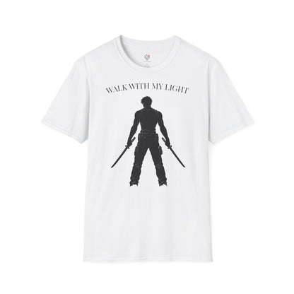 T-shirt blanc graphique – WALK WITH MY LIGHT