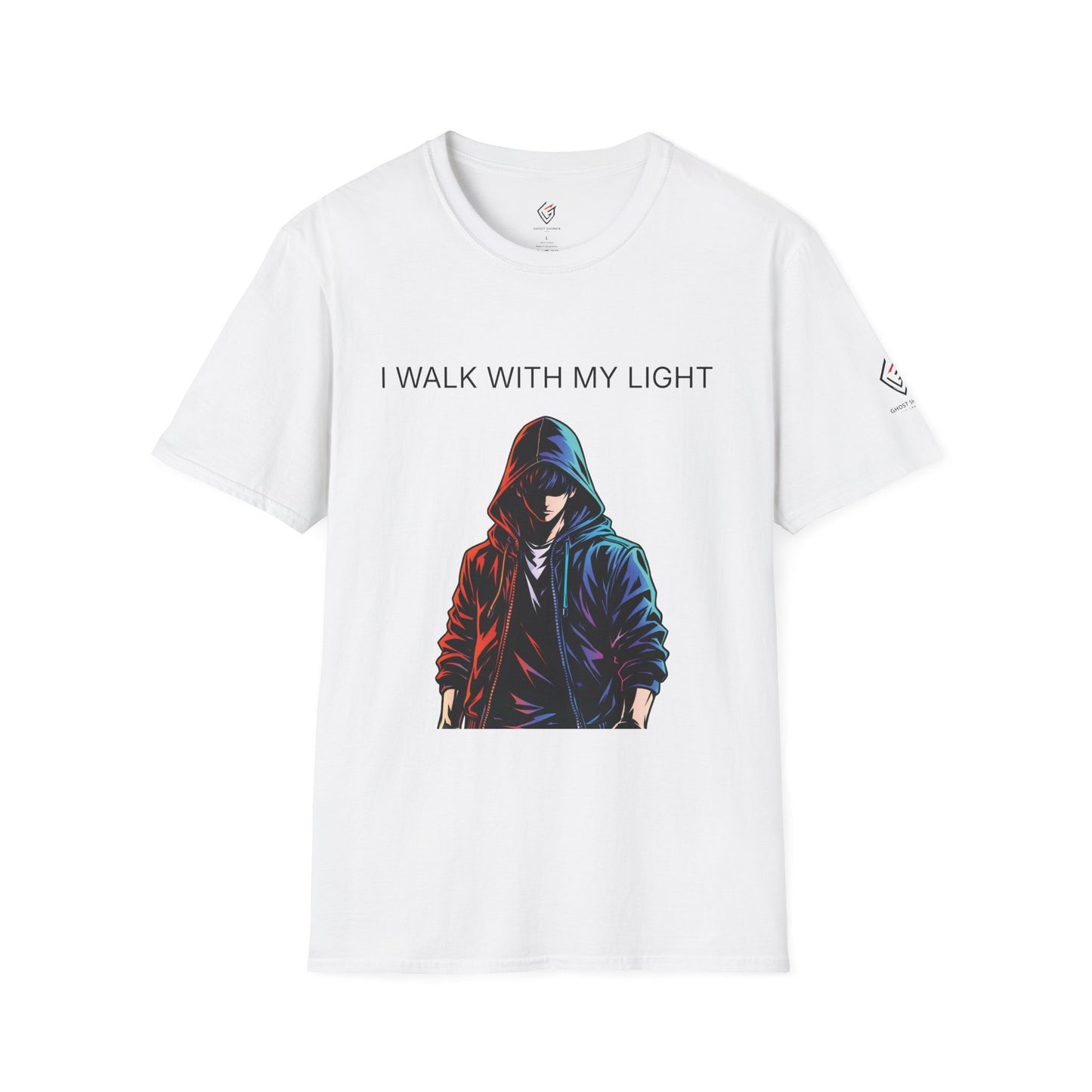 T-shirt blanc graphique – I Walk With My Light
