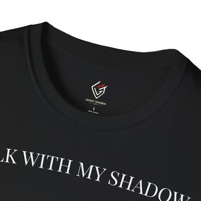 T-shirt noir graphique – WALK WITH MY SHADOW
