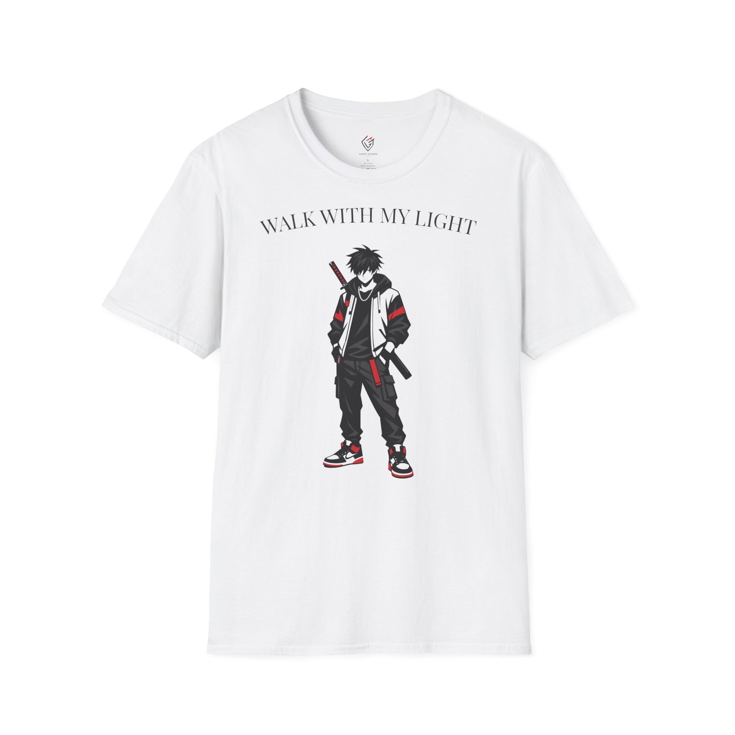 T-shirt blanc graphique – WALK WITH MY LIGHT